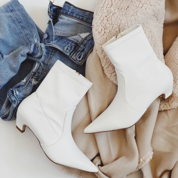 vegan white booties